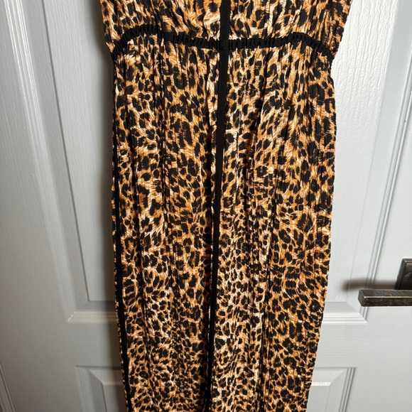 Nanushka Abir Slip Dress Asymmetric Hem in Ocelet Size L Maxi Cocktail Vacation - Picture 8 of 16